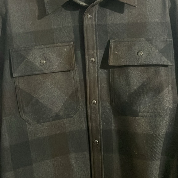 Karl Lagerfeld Heavyweight Snap Button Shirt Jacket - Picture 2 of 3